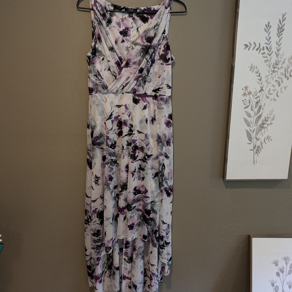 Vera Wang Purple and Black Maxi Sundress for Weddings